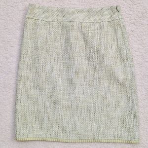 Ann Taylor Spring Green Skirt, Size 2P